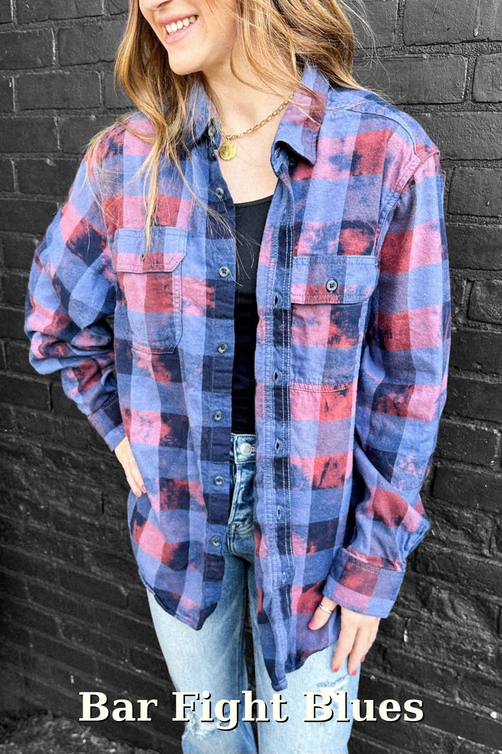Distressed Flannel Preorder - Bar Fight Blues