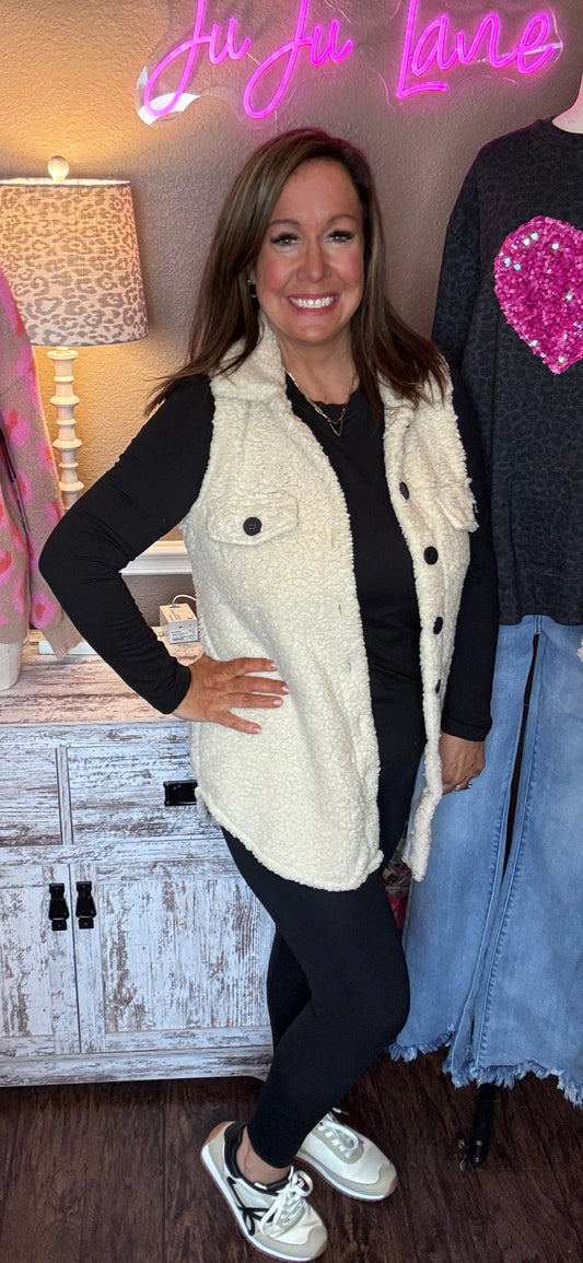 Collared Fleece Vest