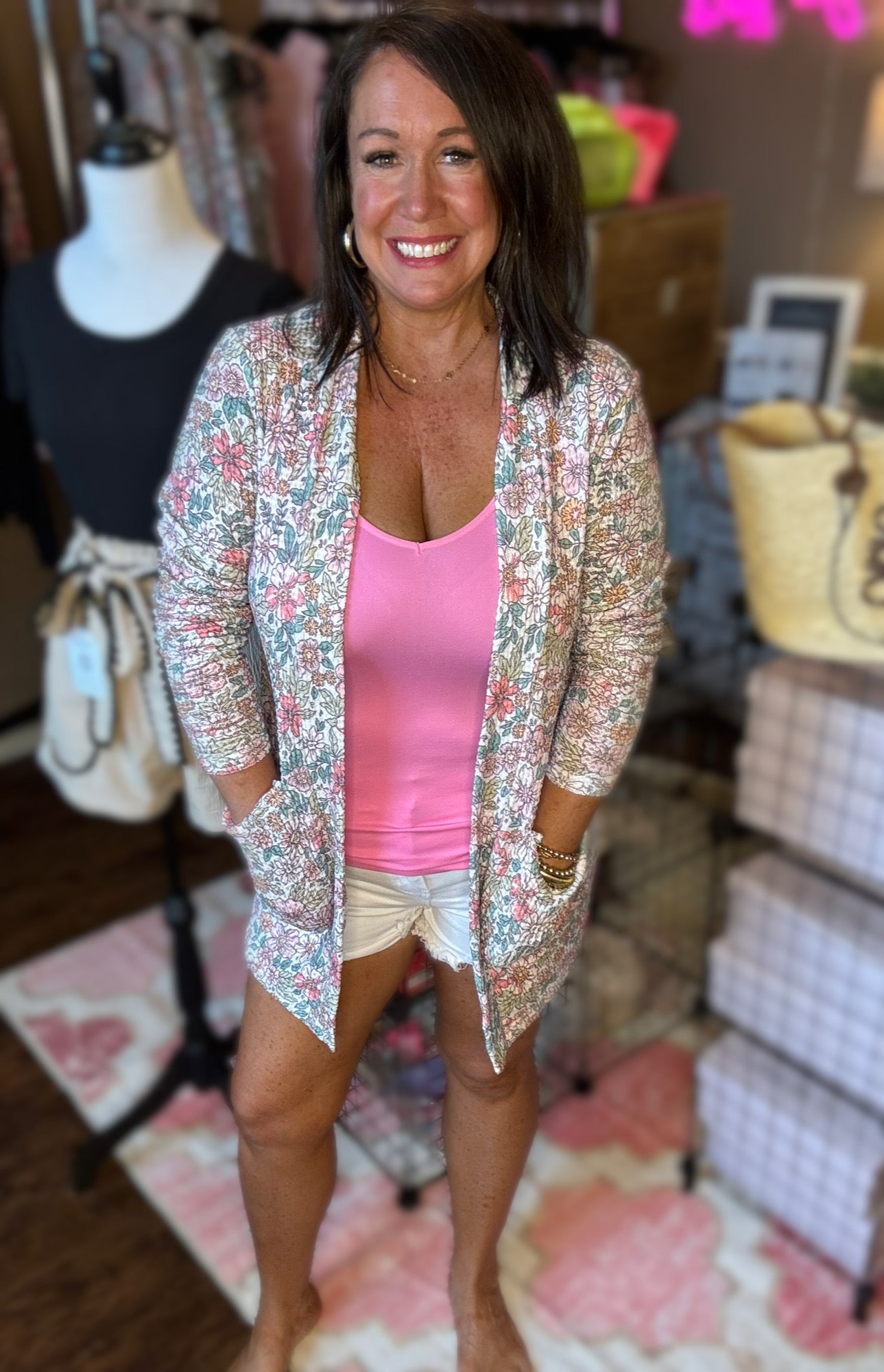 White Floral Lola Cardigan