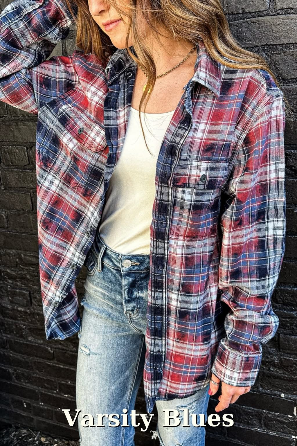 Distressed Flannel Preorder - Varsity Blues