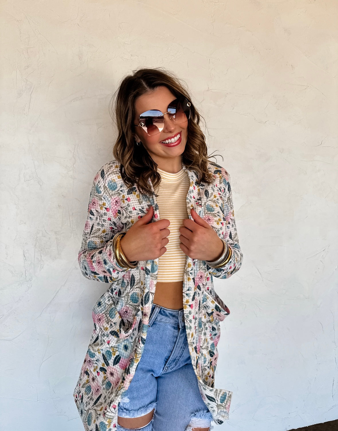 Blue Floral Lola Cardigan