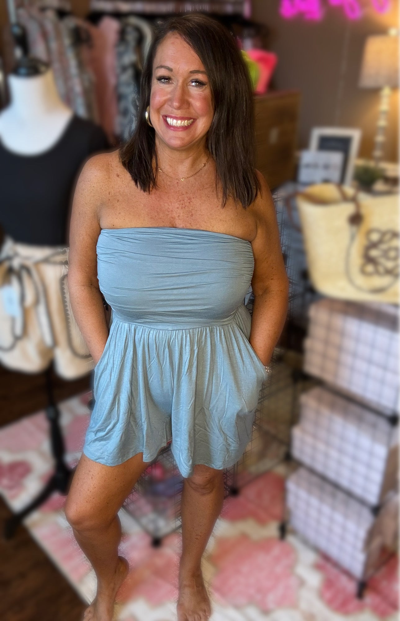 Strapless Romper