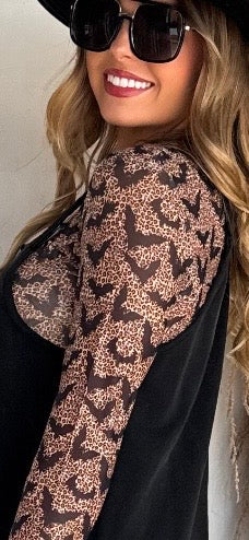 Bats & Cheetah Mesh Top