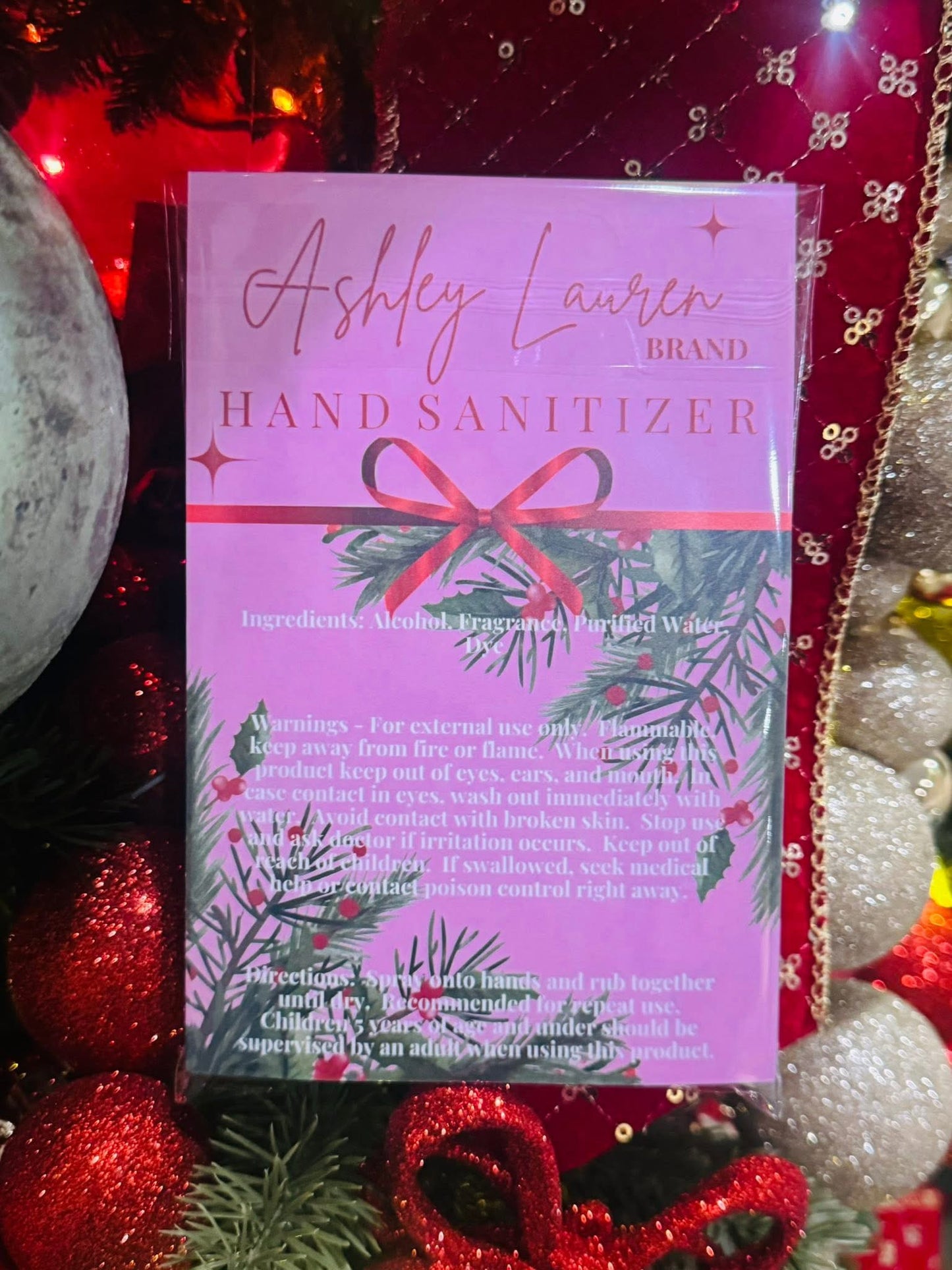 Festive Hand Sanitizer Spray