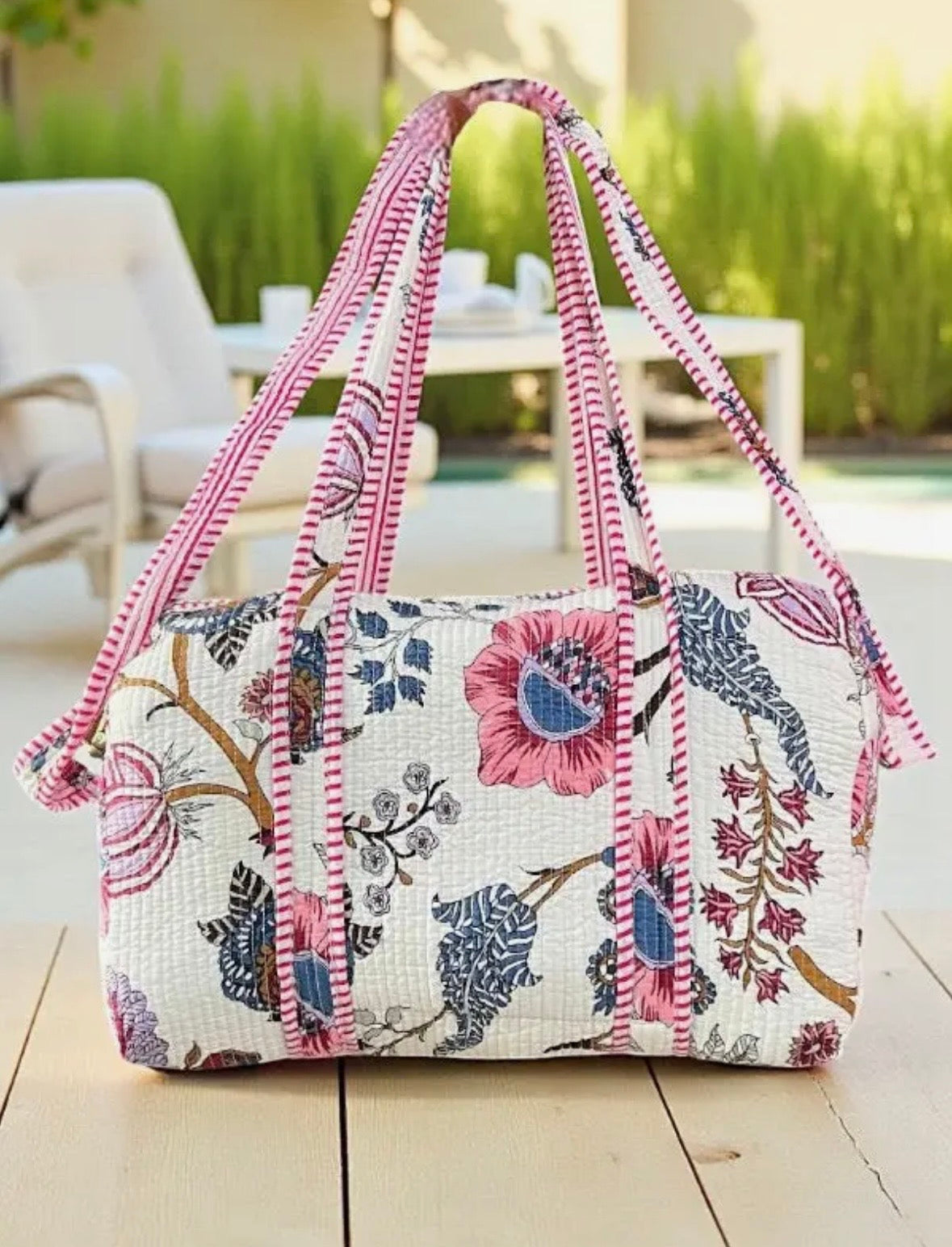 Elena Quilted Duffle Bag