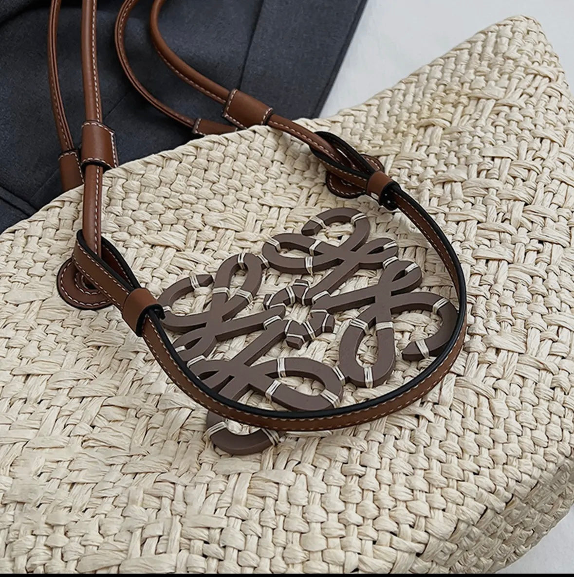 Boho Straw Tote