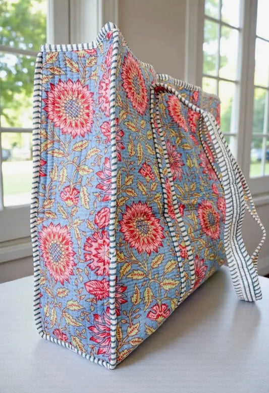 September Haze Quilted Tote Bag