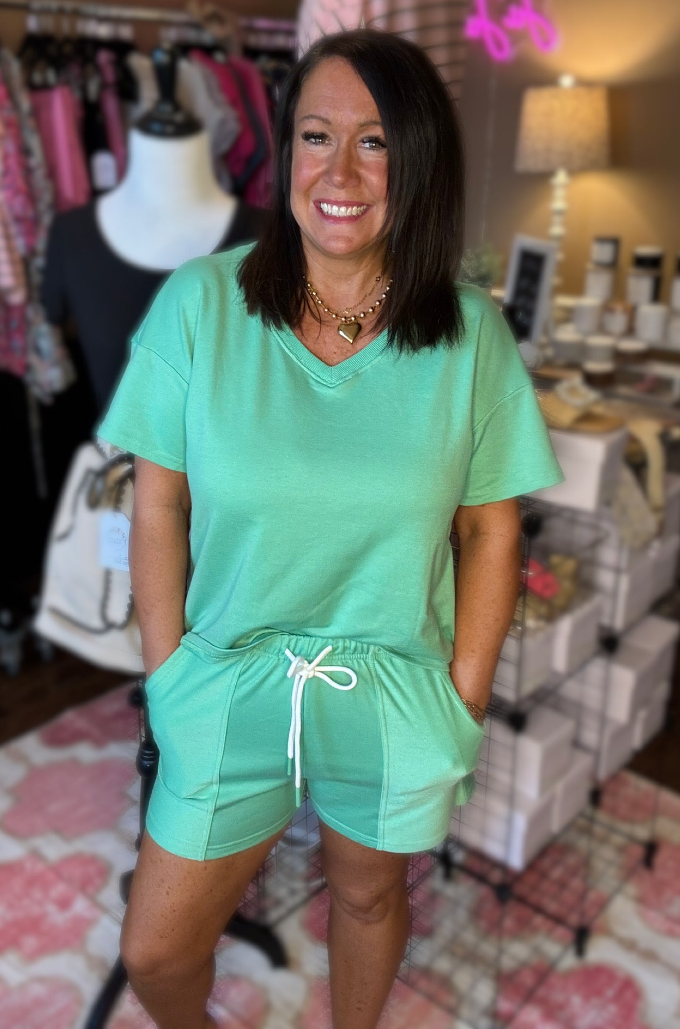 Patchwork Shorts Sets