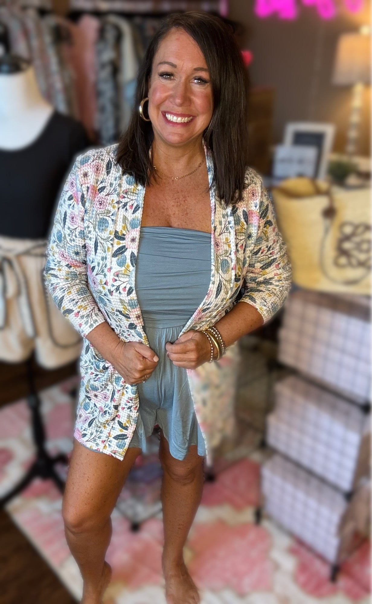 Blue Floral Lola Cardigan