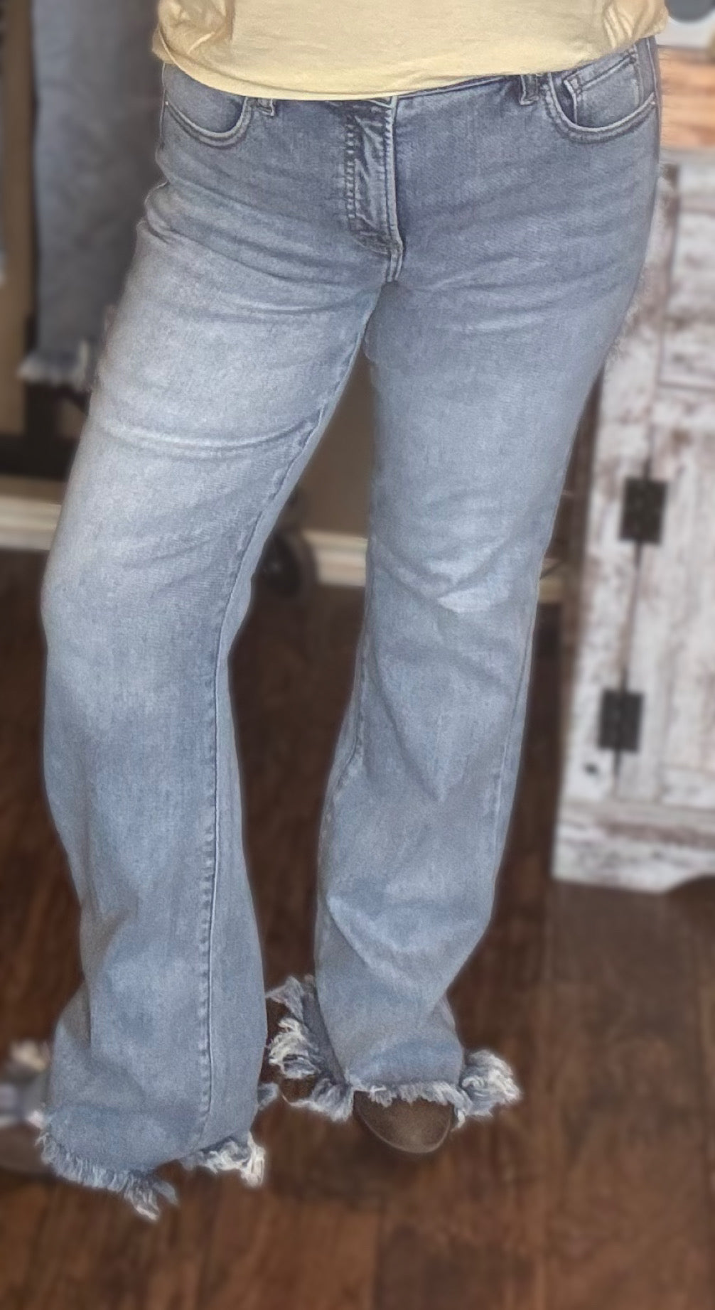 Mid Rise Tummy Control Flare Jeans