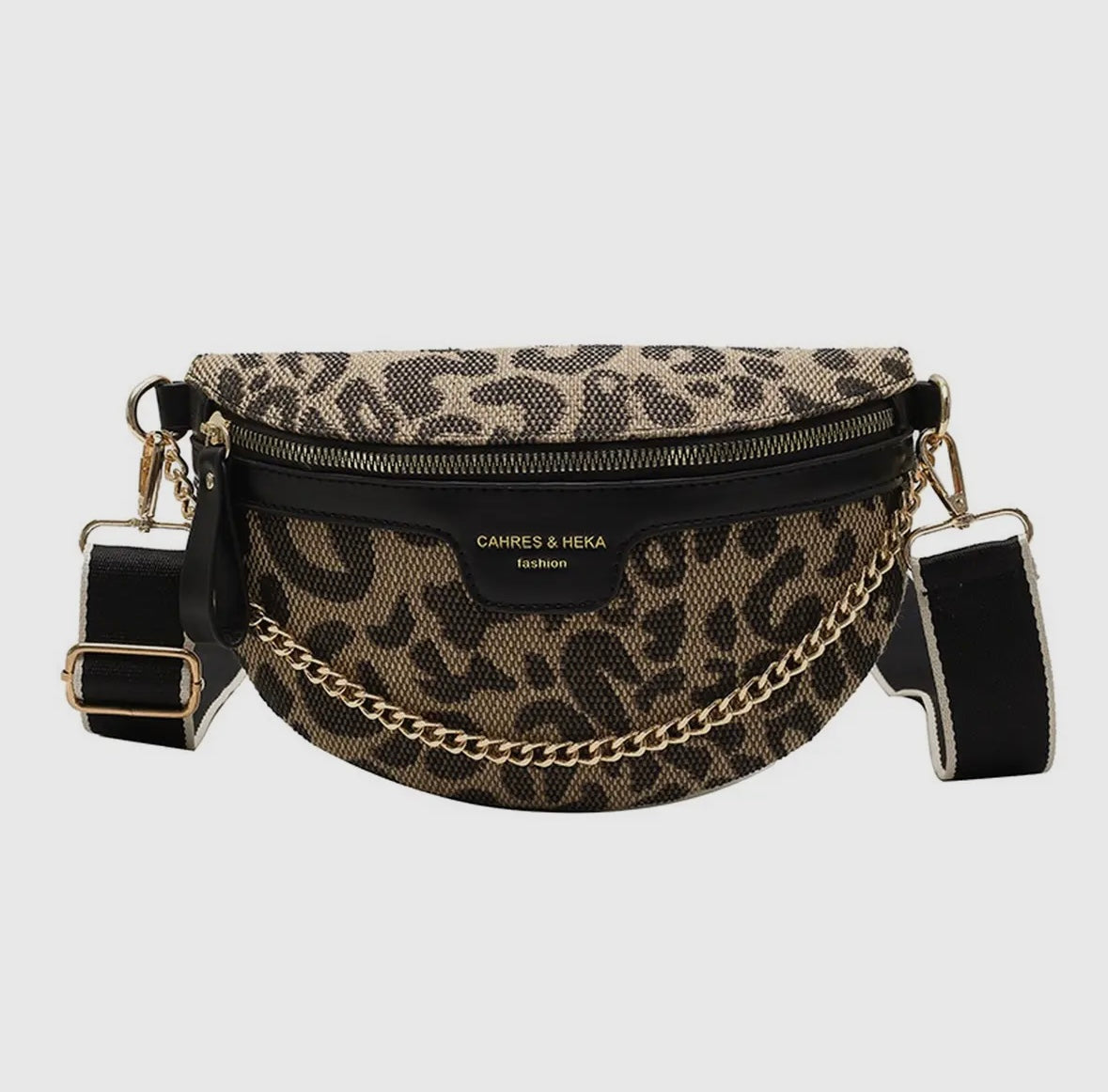 Leopard Crossbody Purse with Chain