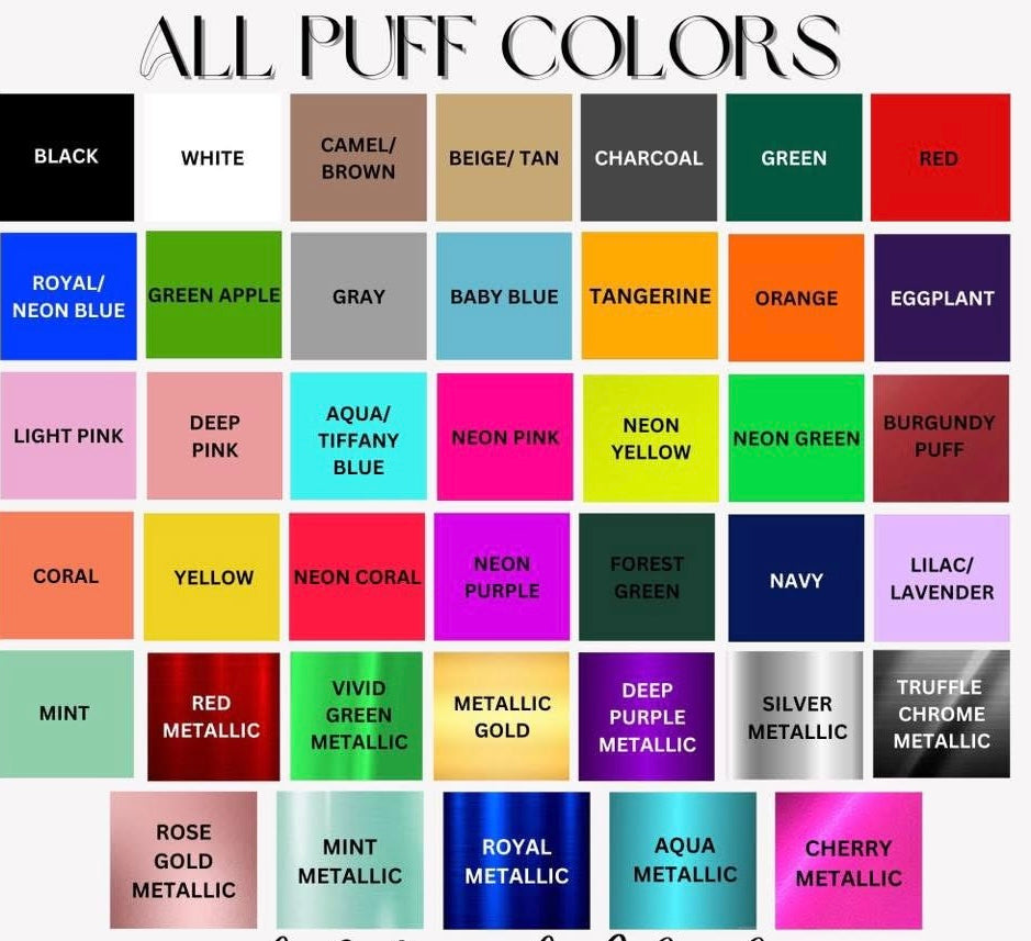 Metallic Puff Spirit Wear PREORDER