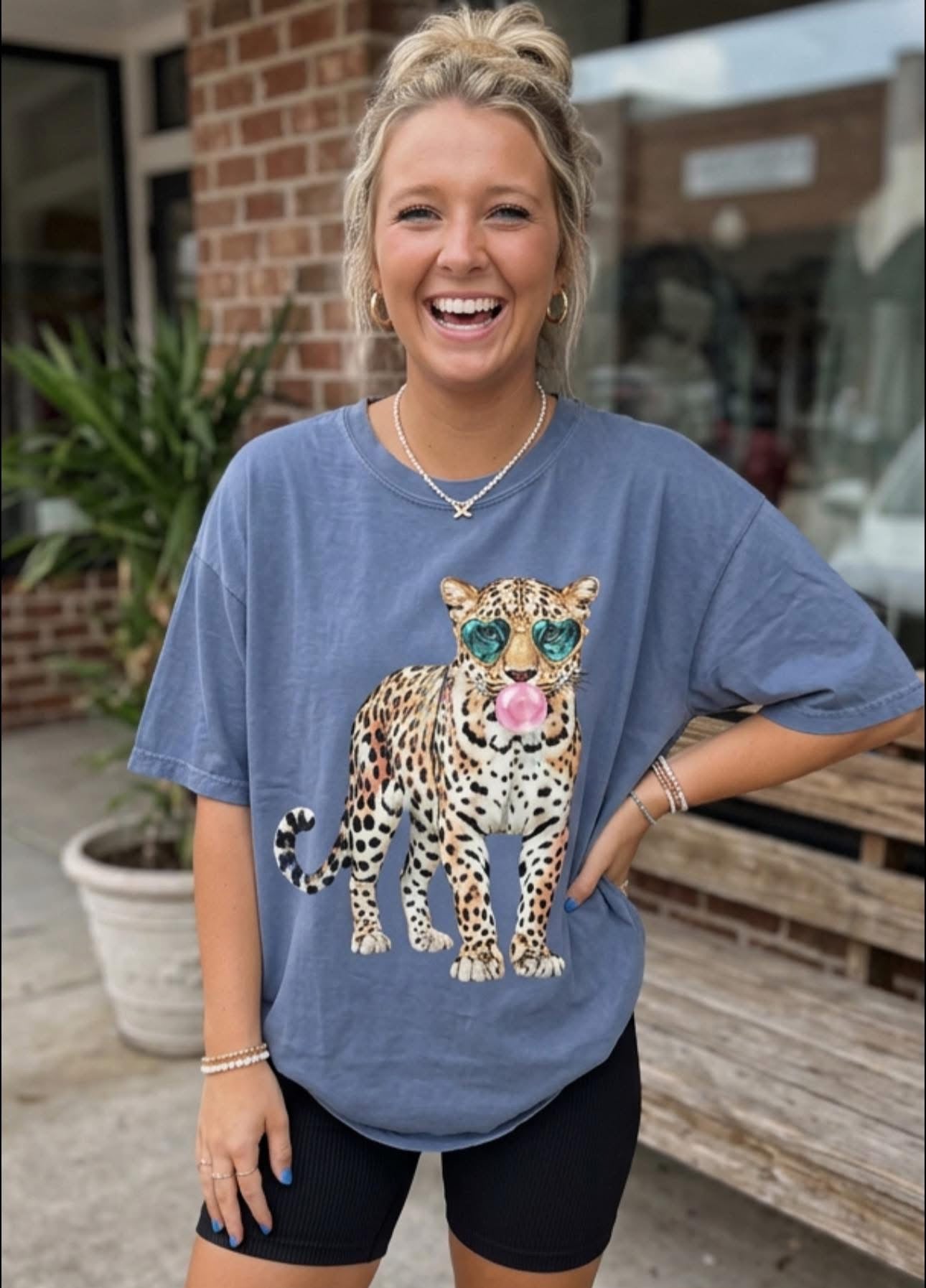 Bubble Gum Leopard Tee Preorder