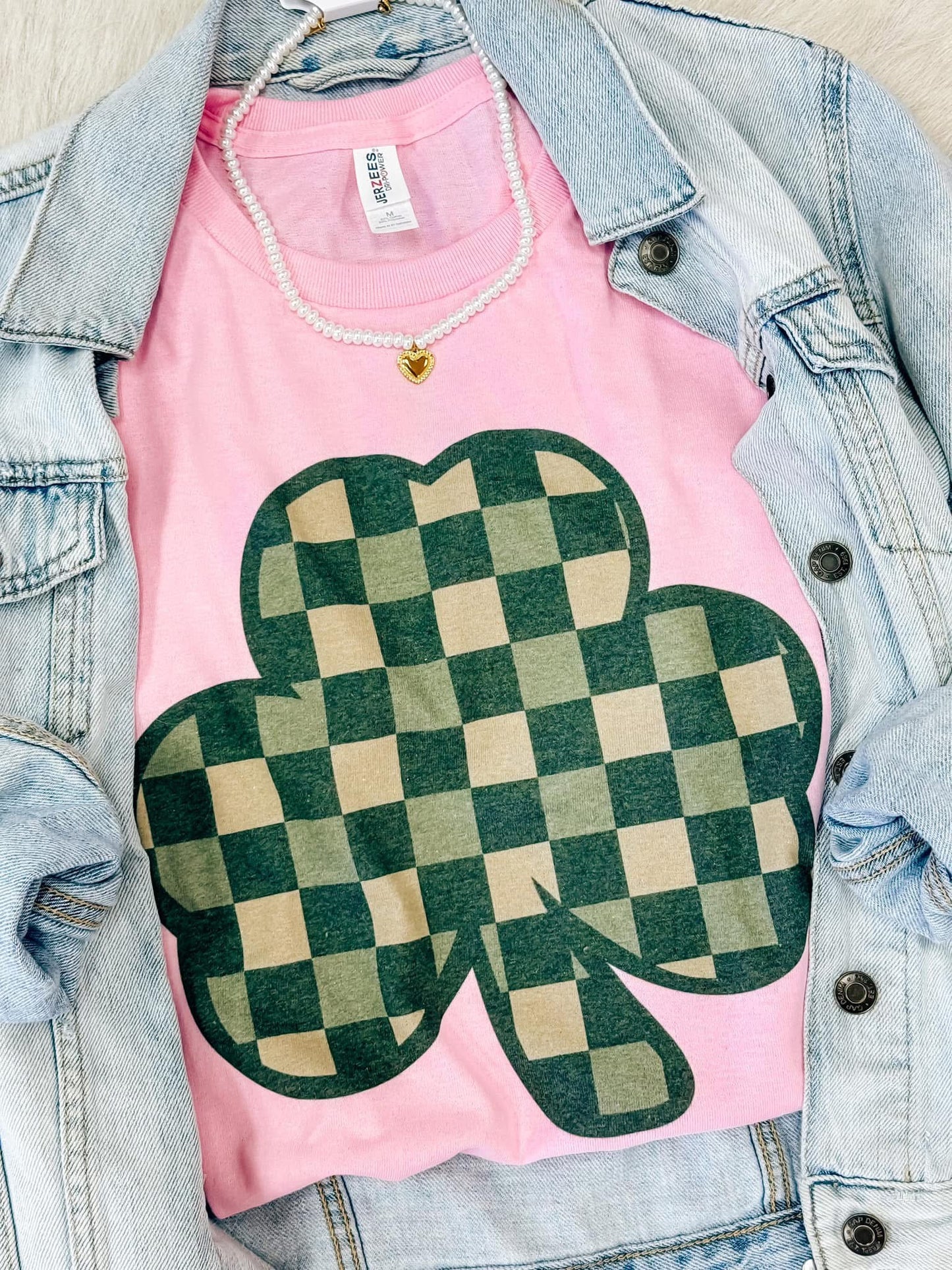Checkered Shamrock Tee
