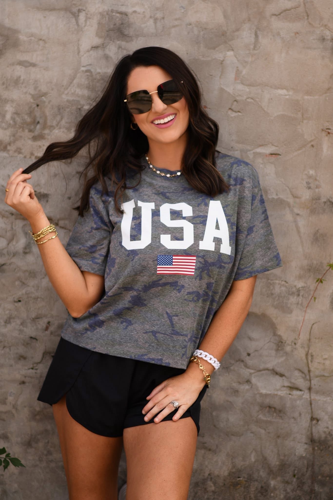 Camo USA Tee