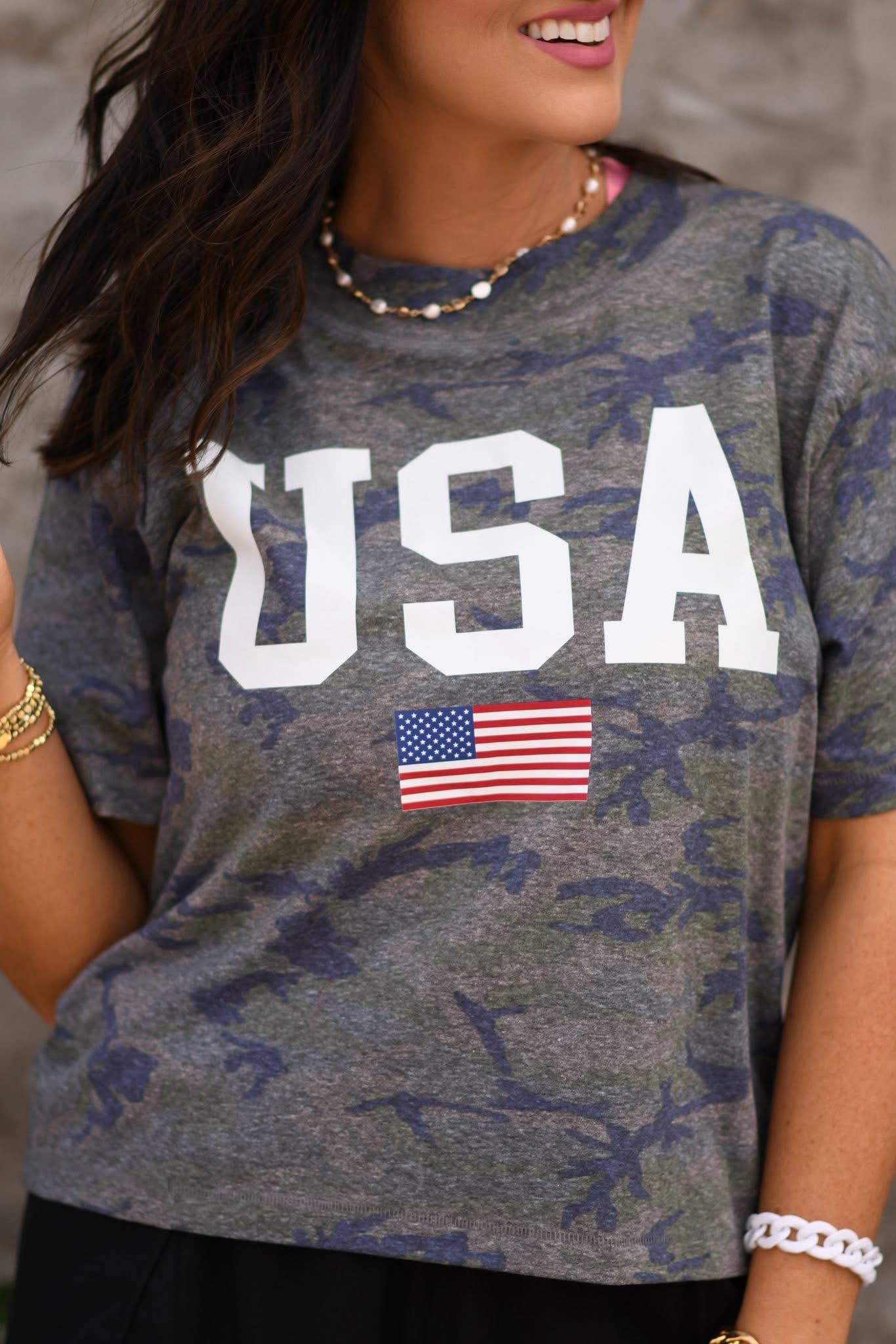 Camo USA Tee
