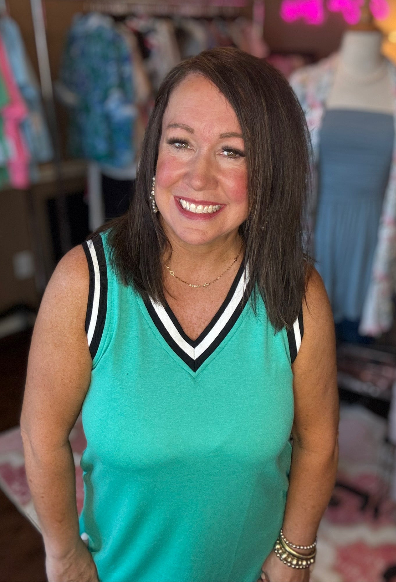 Contrast Trim Dress