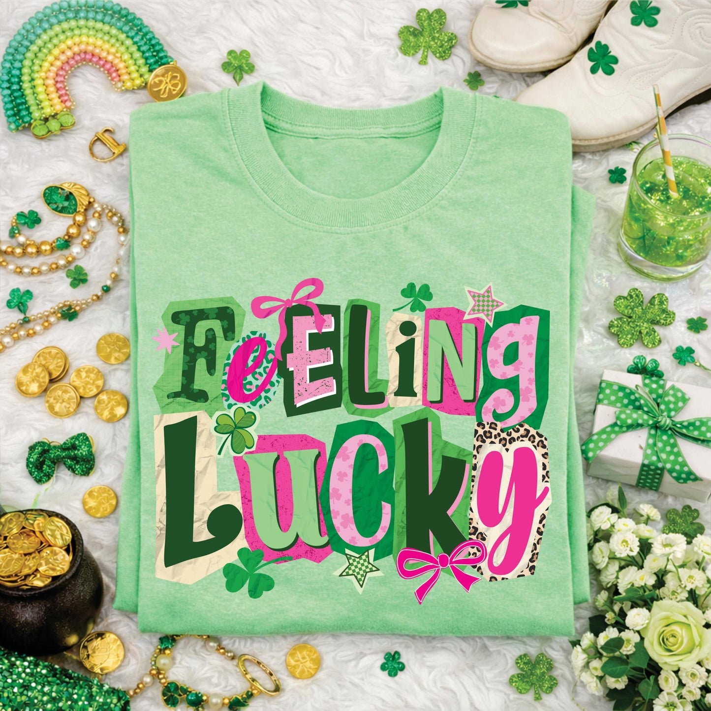 Feeling Lucky Stickers Tee