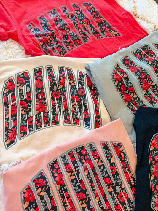 Floral Custom Name Tees