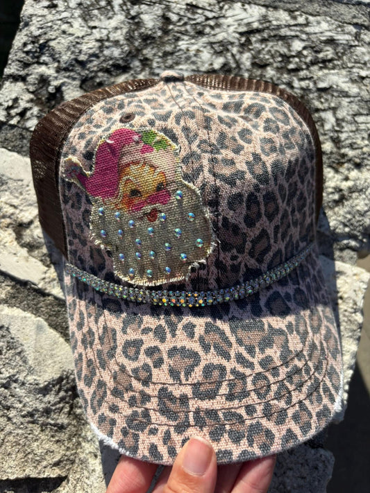 Leopard Santa Trucker Hat