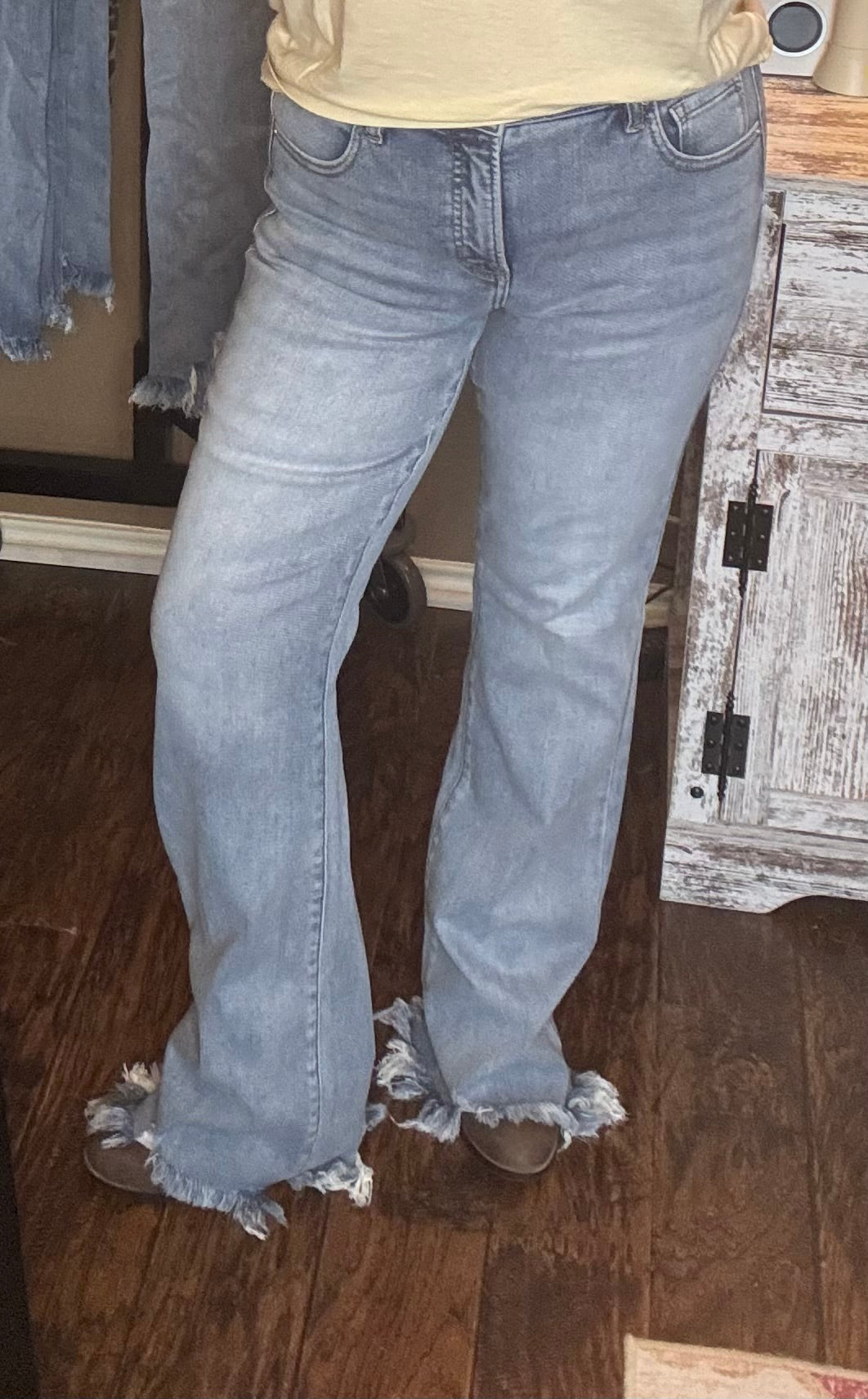 Mid Rise Tummy Control Flare Jeans