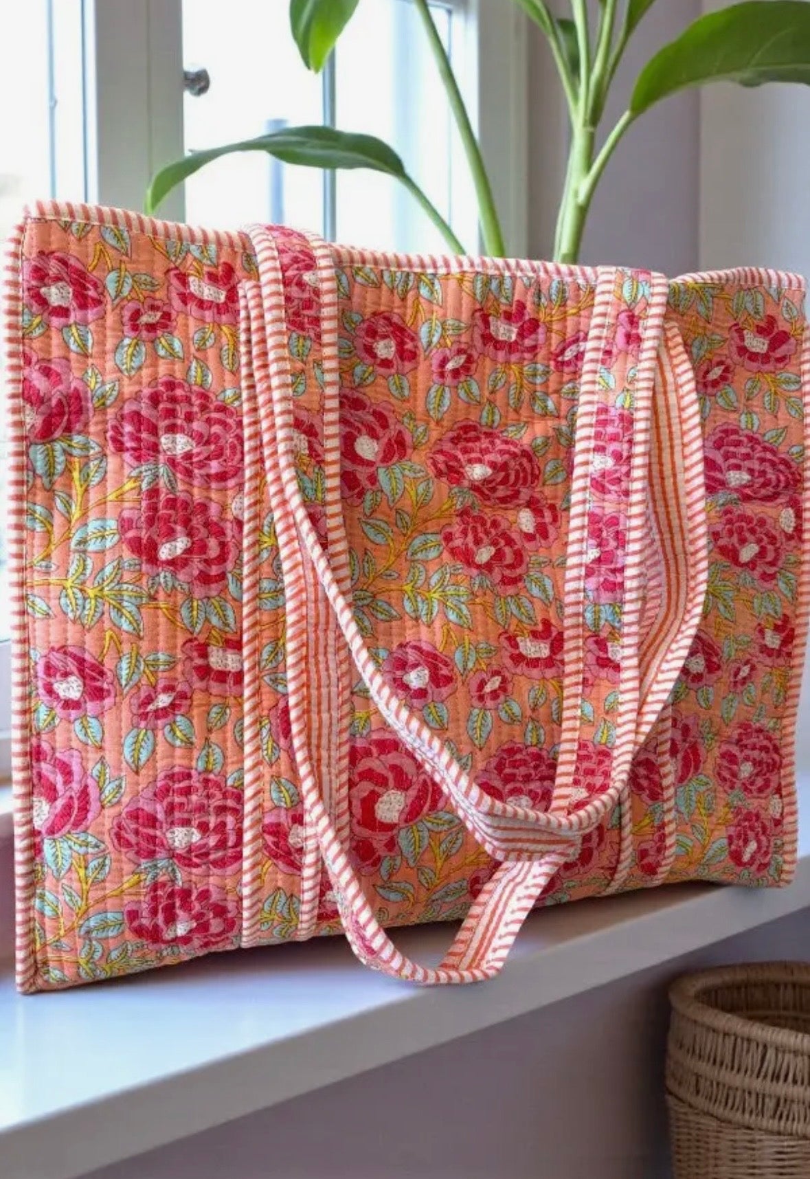 Golden Hour Quilted Tote Bag