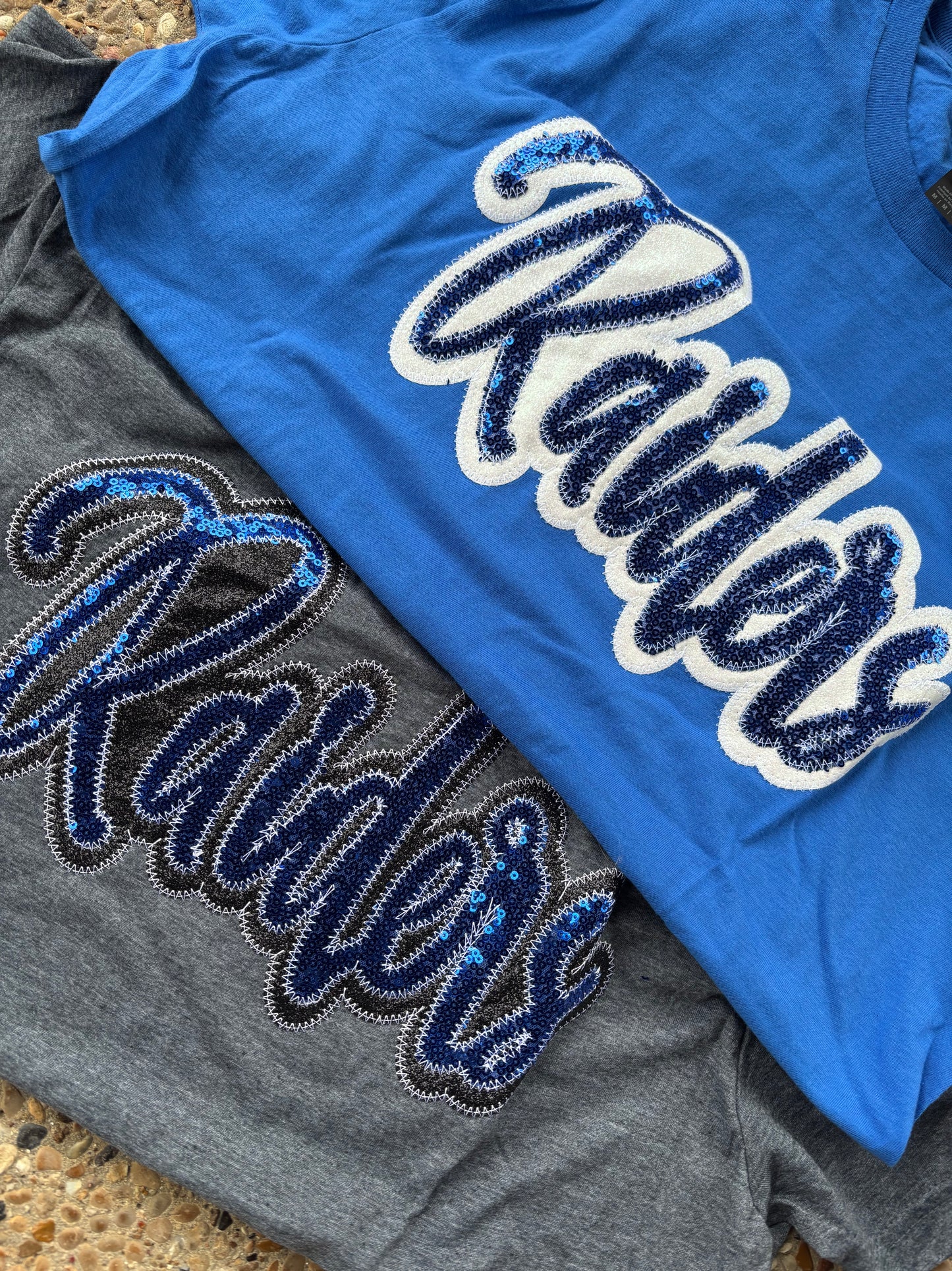 Sequin Raiders Tee - Grey