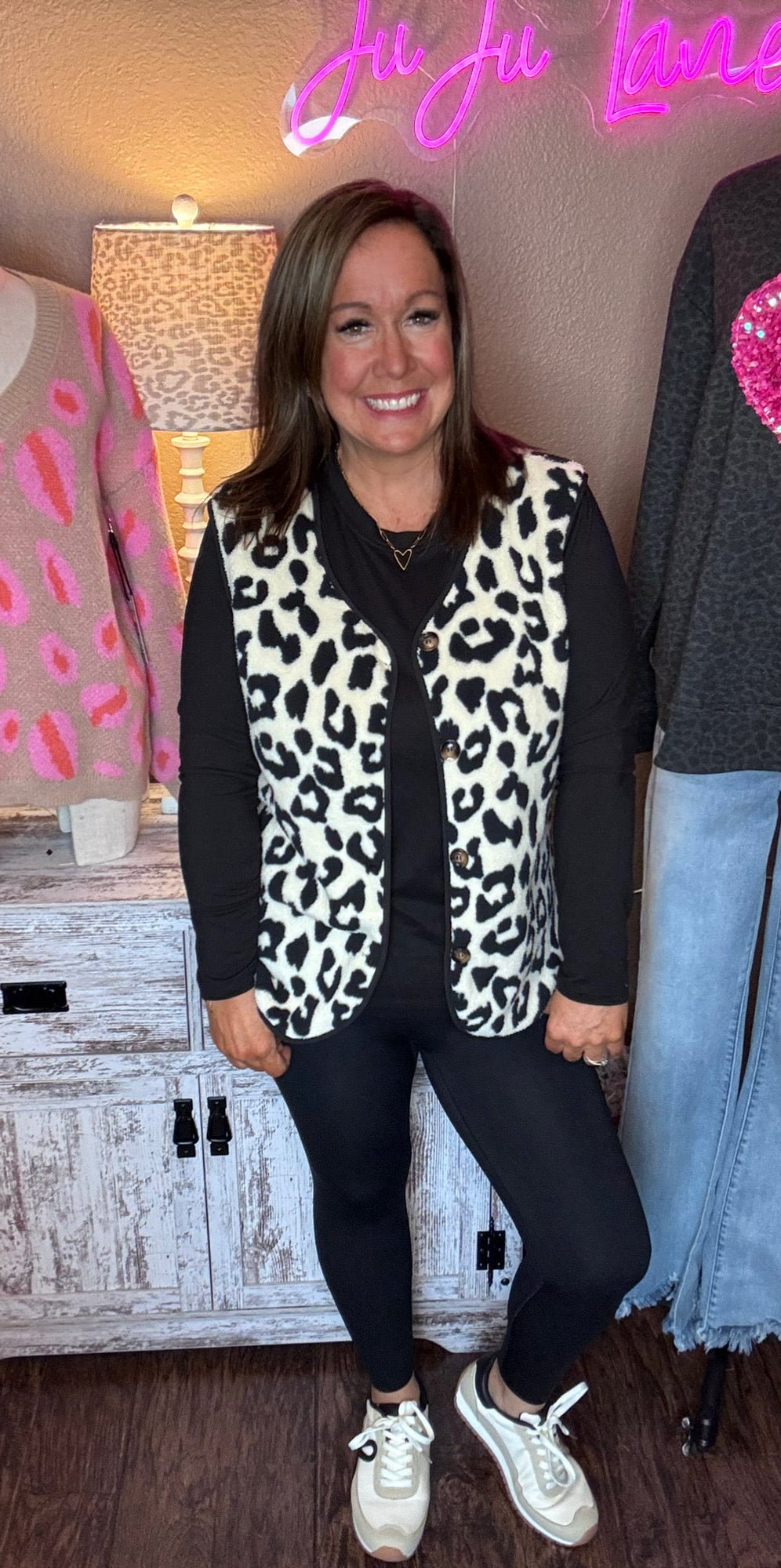 Leopard Sherpa Vest