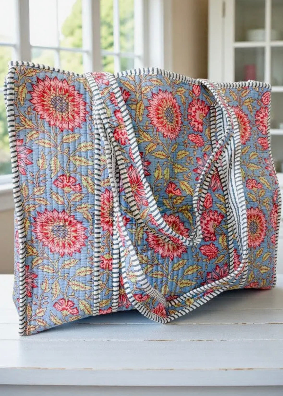 September Haze Quilted Tote Bag