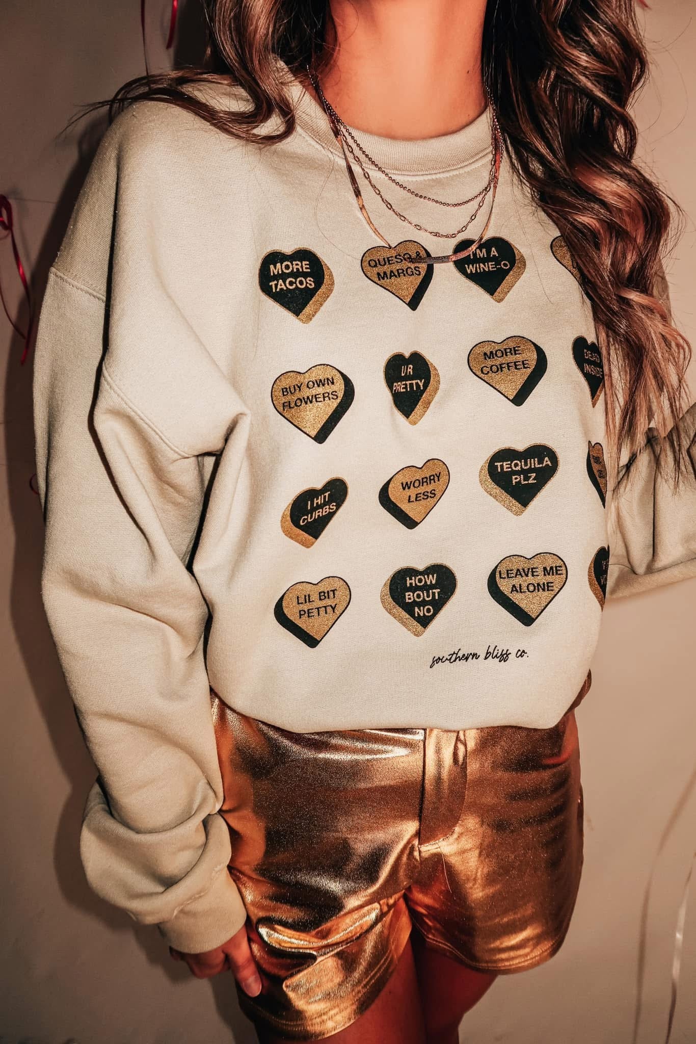 Neutral Snarky Hearts Sweatshirt