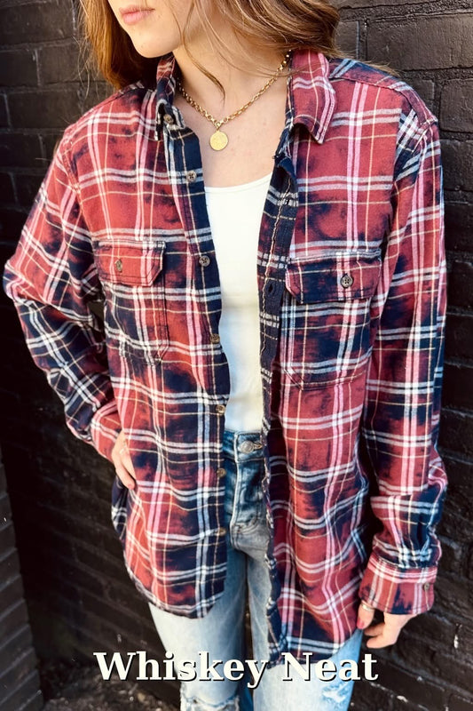 Distressed Flannel Preorder - Whiskey Neat