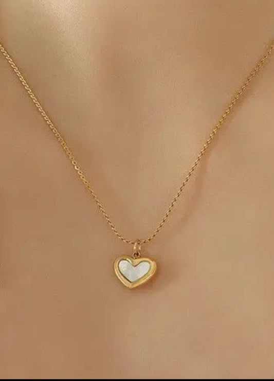 Mixed Metal Heart Necklace