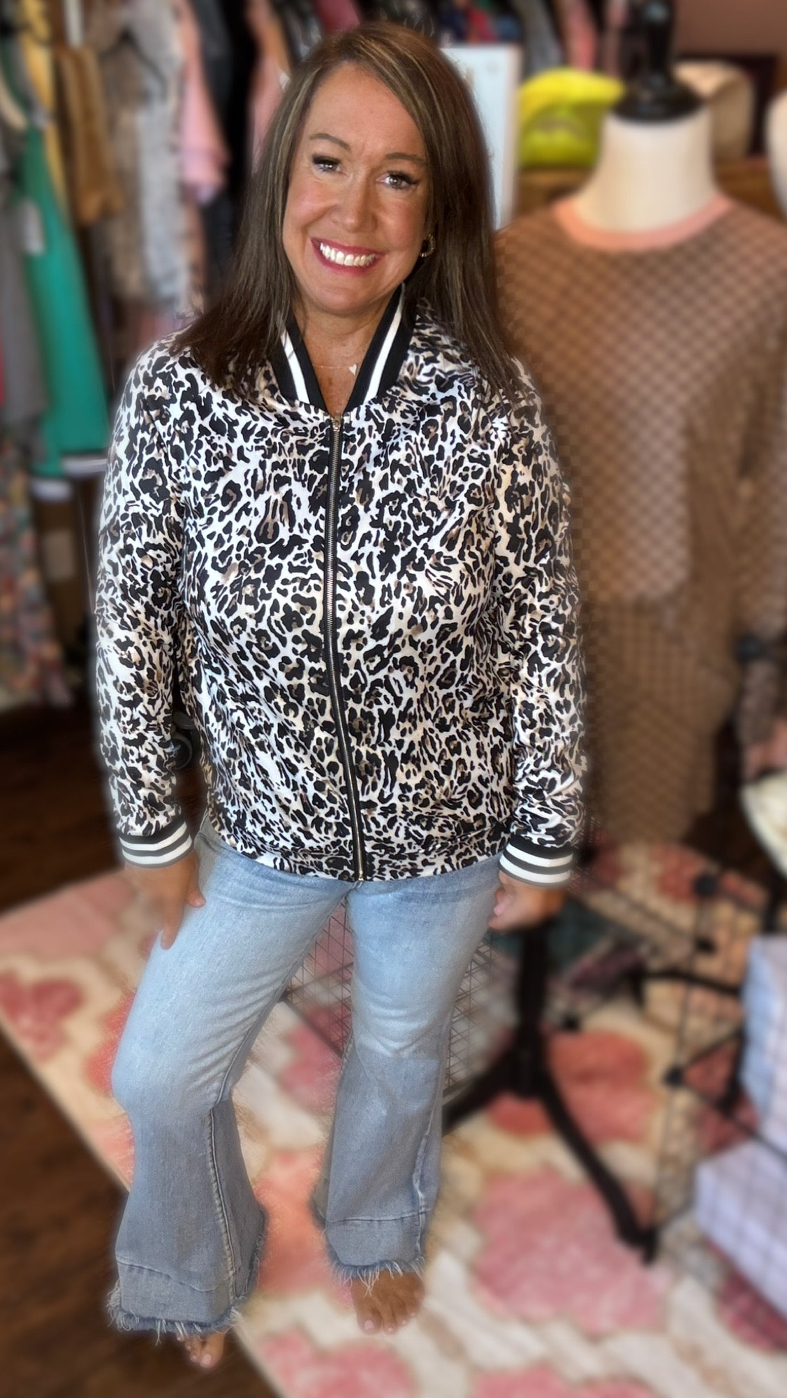 Leopard Bomber Jacket