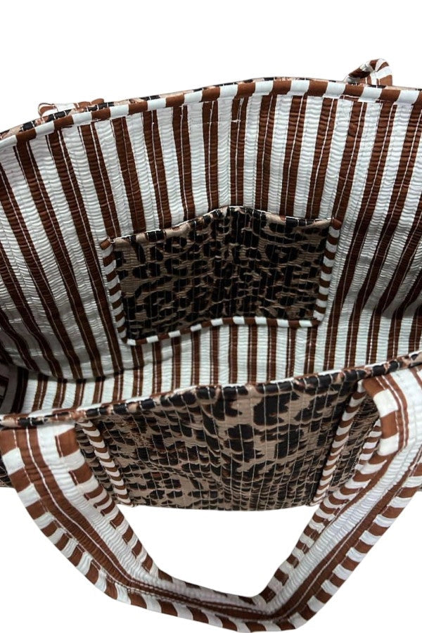 Wild Thing Quilted Leopard Tote Bag