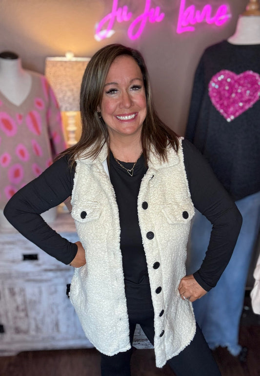 Collared Fleece Vest