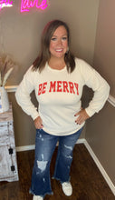 Load image into Gallery viewer, Be Merry Ribbed Corded Top