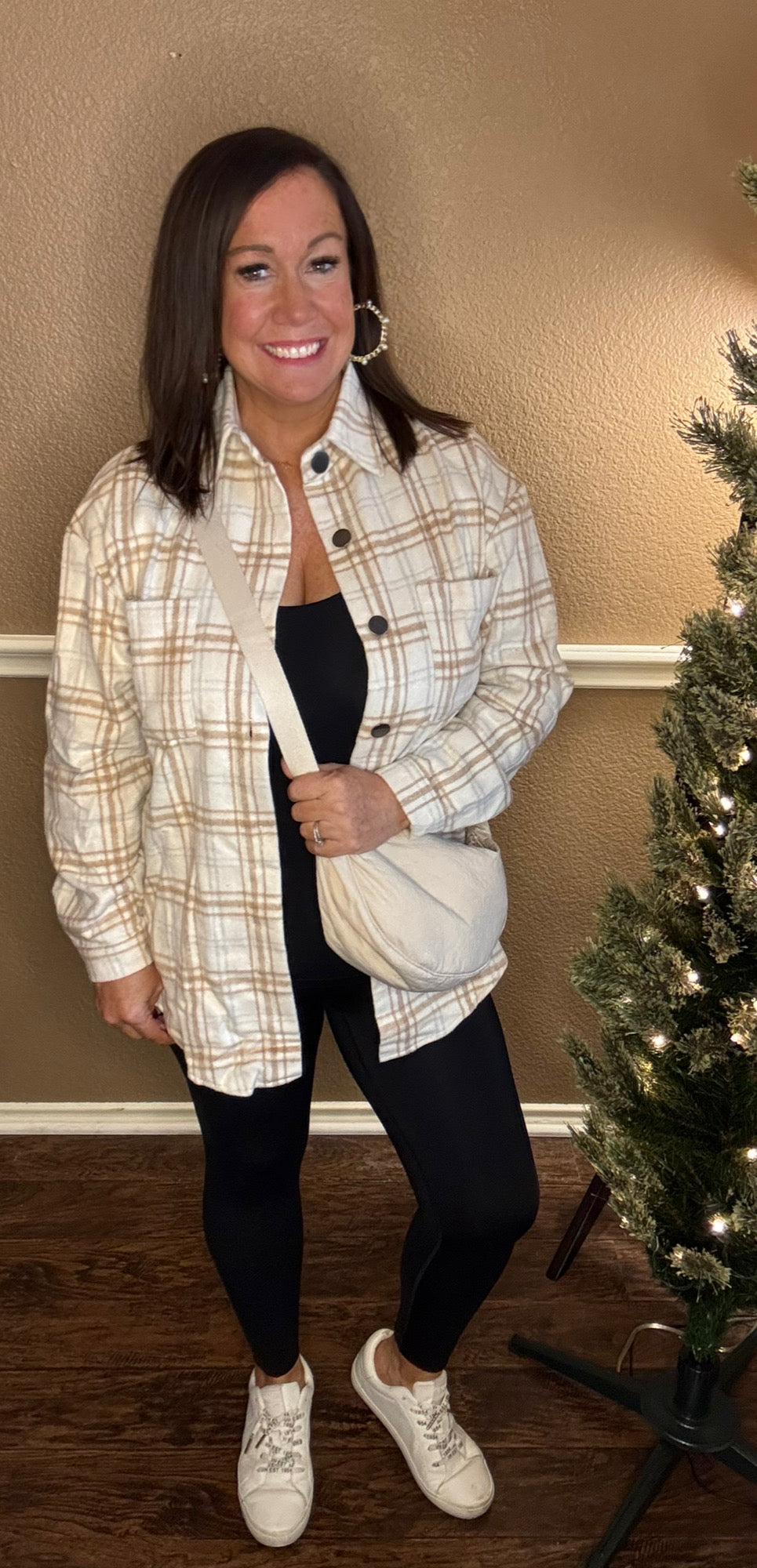 Neutral Flannel Top