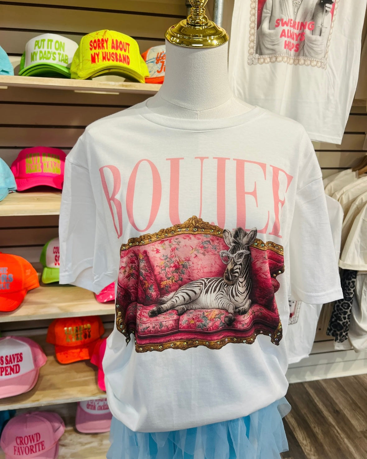Boujee Zebra Bling Tee
