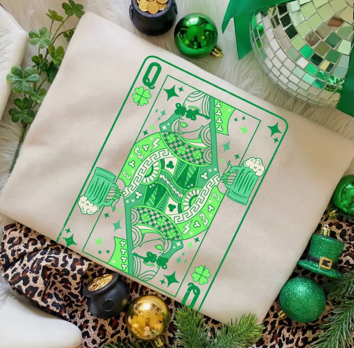 Queen of Hearts St Patricks Sweatshirt or Tee PREORDER