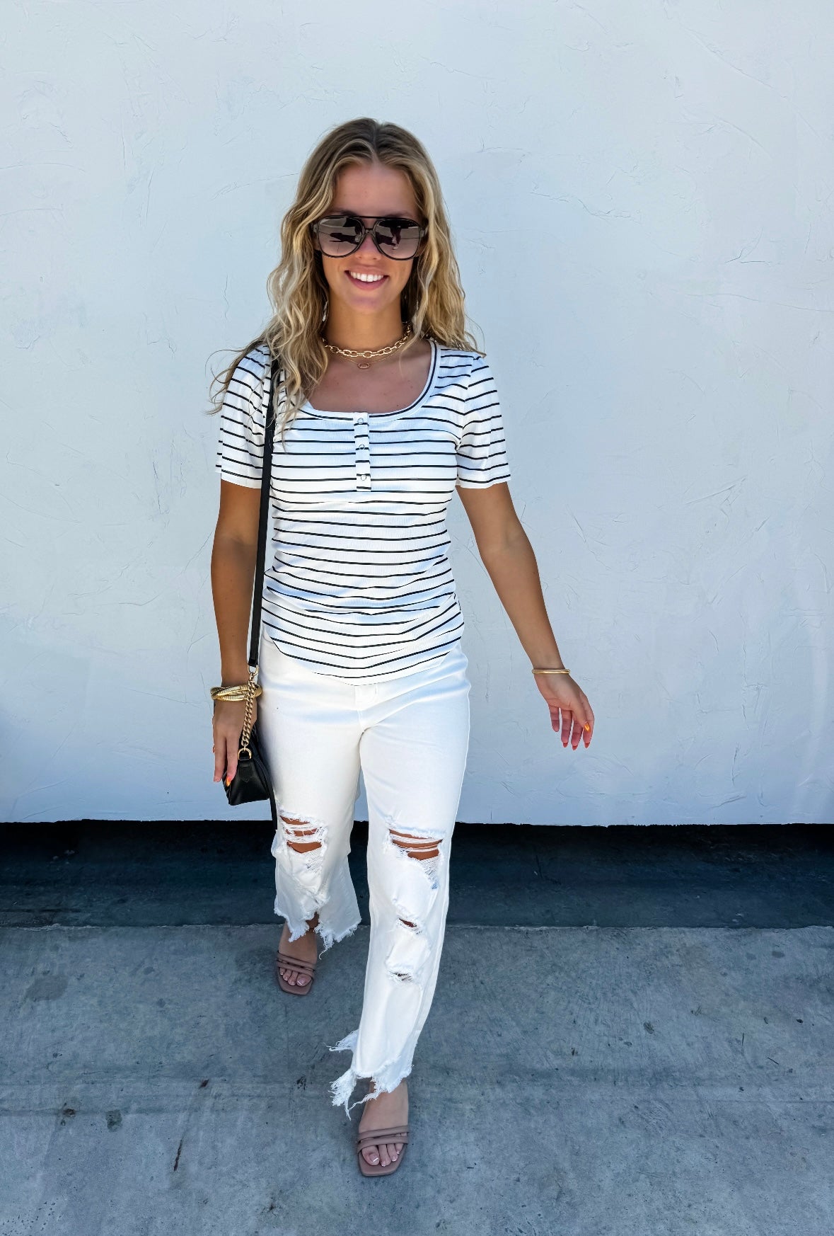 Haven Ribbed Henley Top