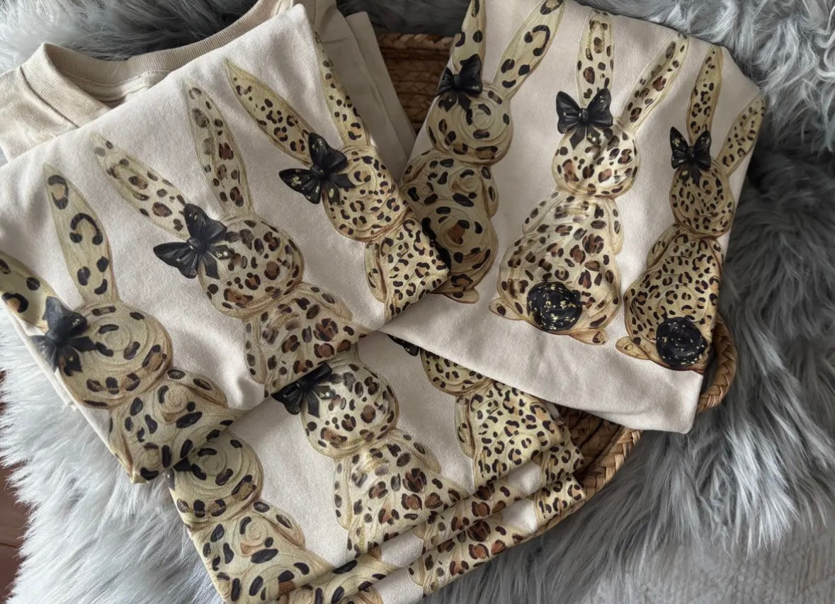 Painted Leopard Bunnies Tee Preorder
