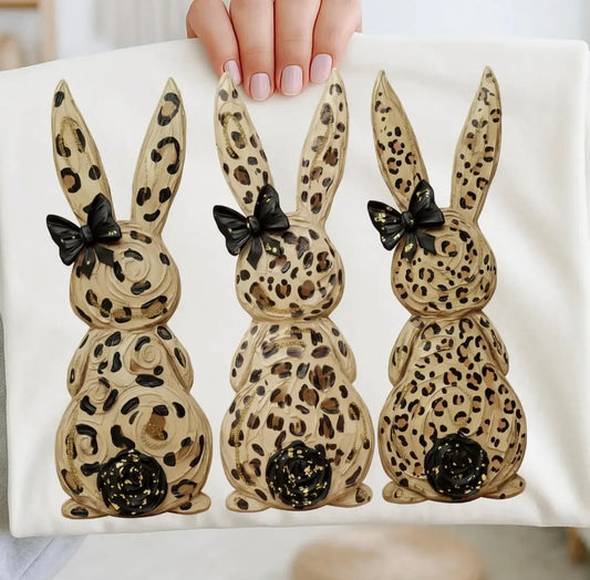 Painted Leopard Bunnies Tee Preorder