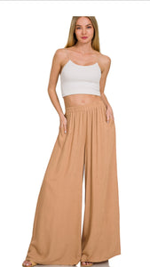 Zenana Linen Wide Leg Pants - Long