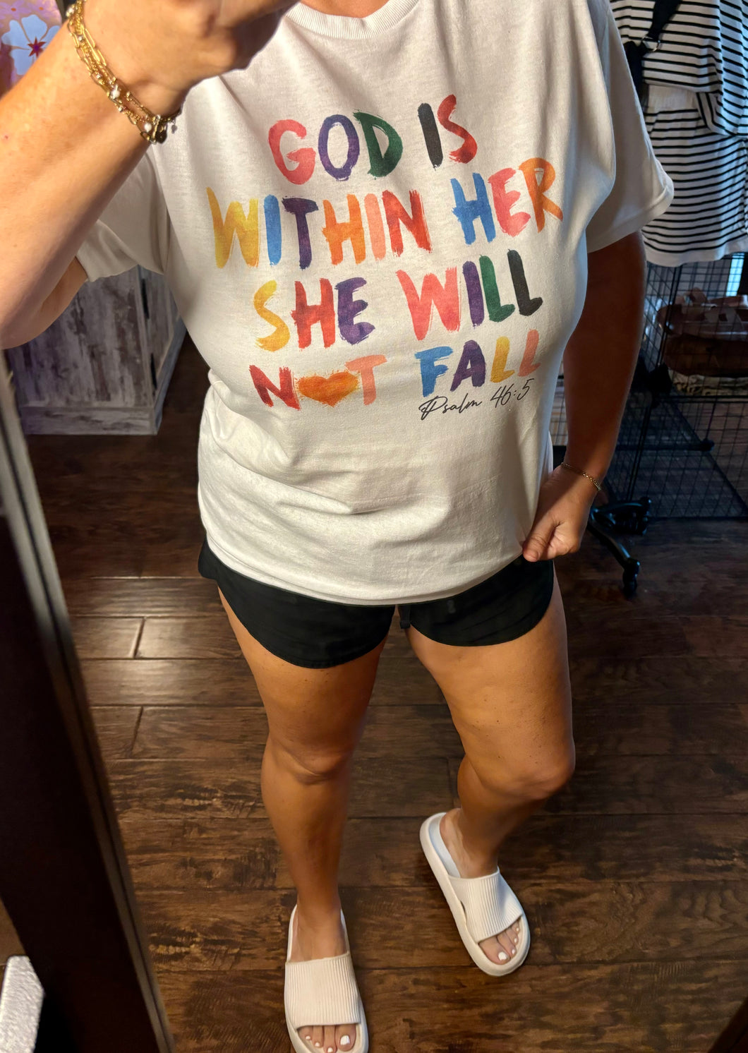 God is within her tee