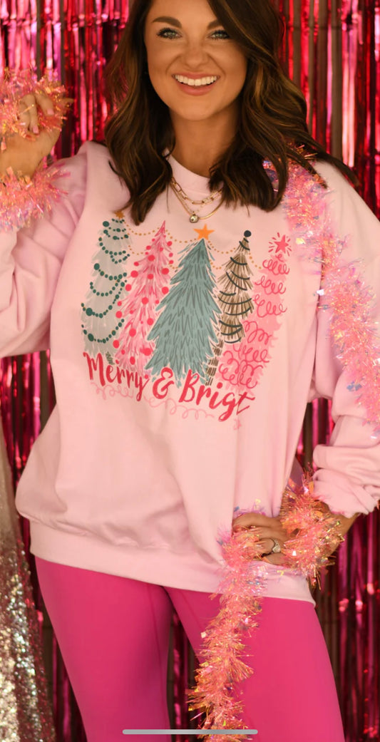 Merry & Bright Trees Sweatshirt PREORDER