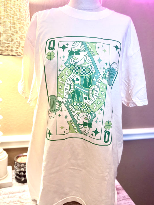 Shamrock Queen Of Hearts Tee