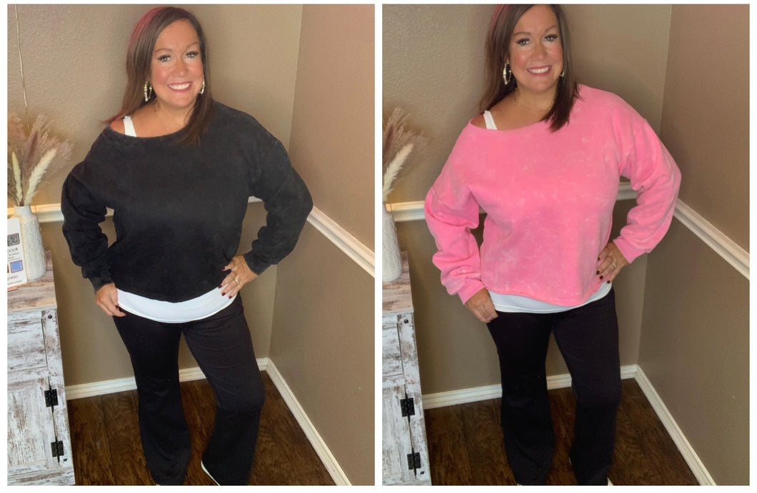 Kali Mineral Wash Cropped Sweatshirt