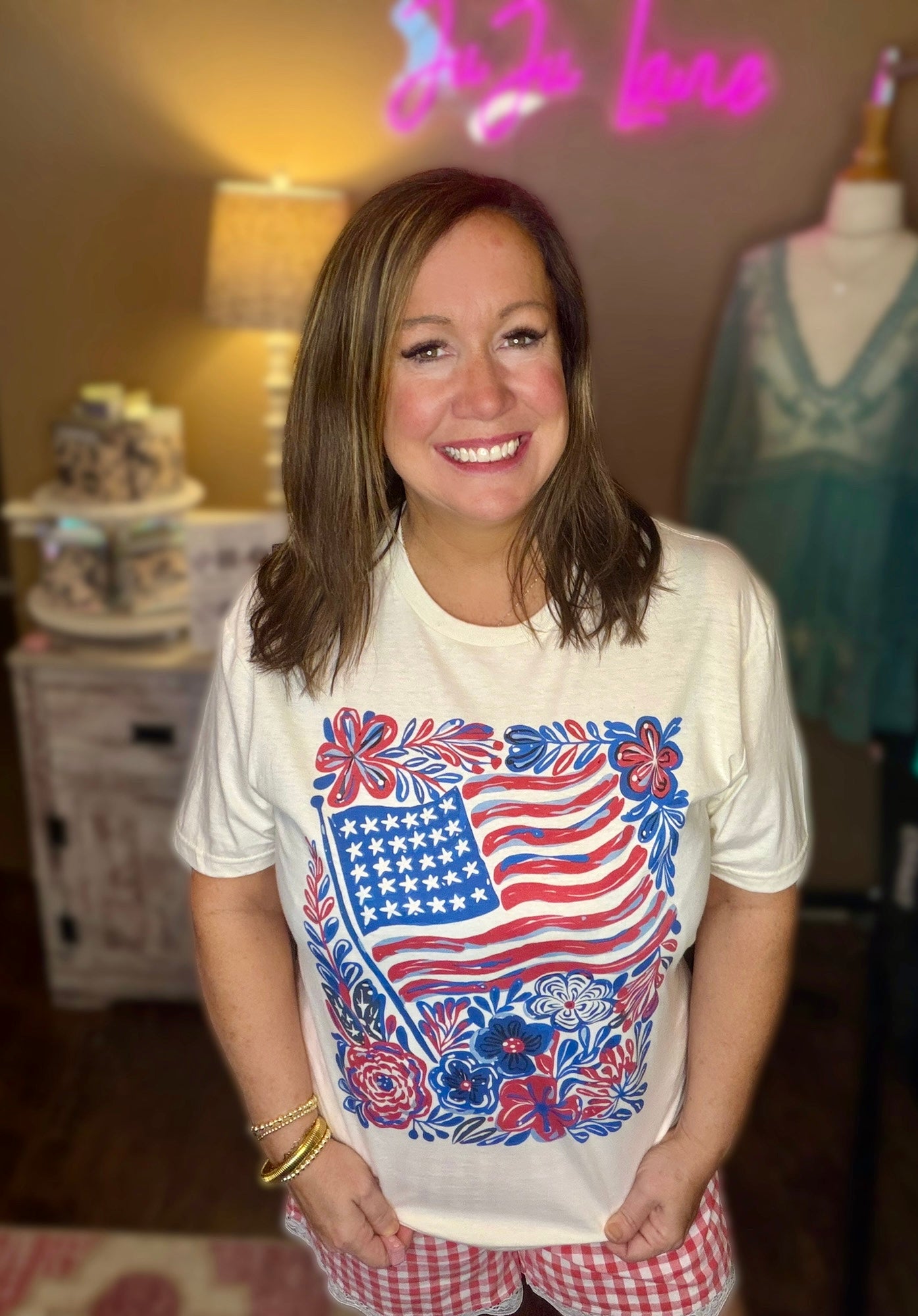 Floral Flag Tee