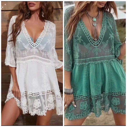Lace Swim Coverup