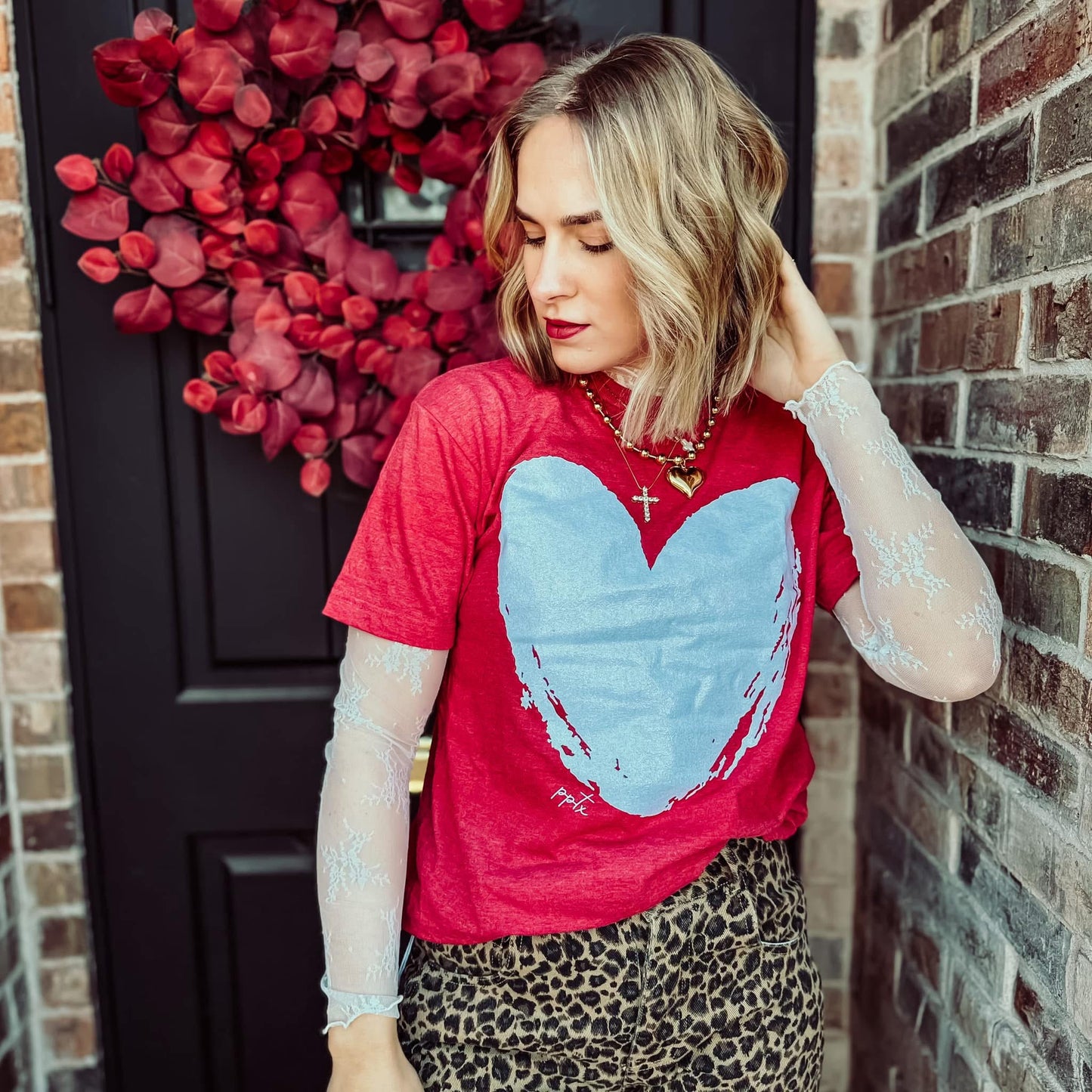 Glitter Heart Tee